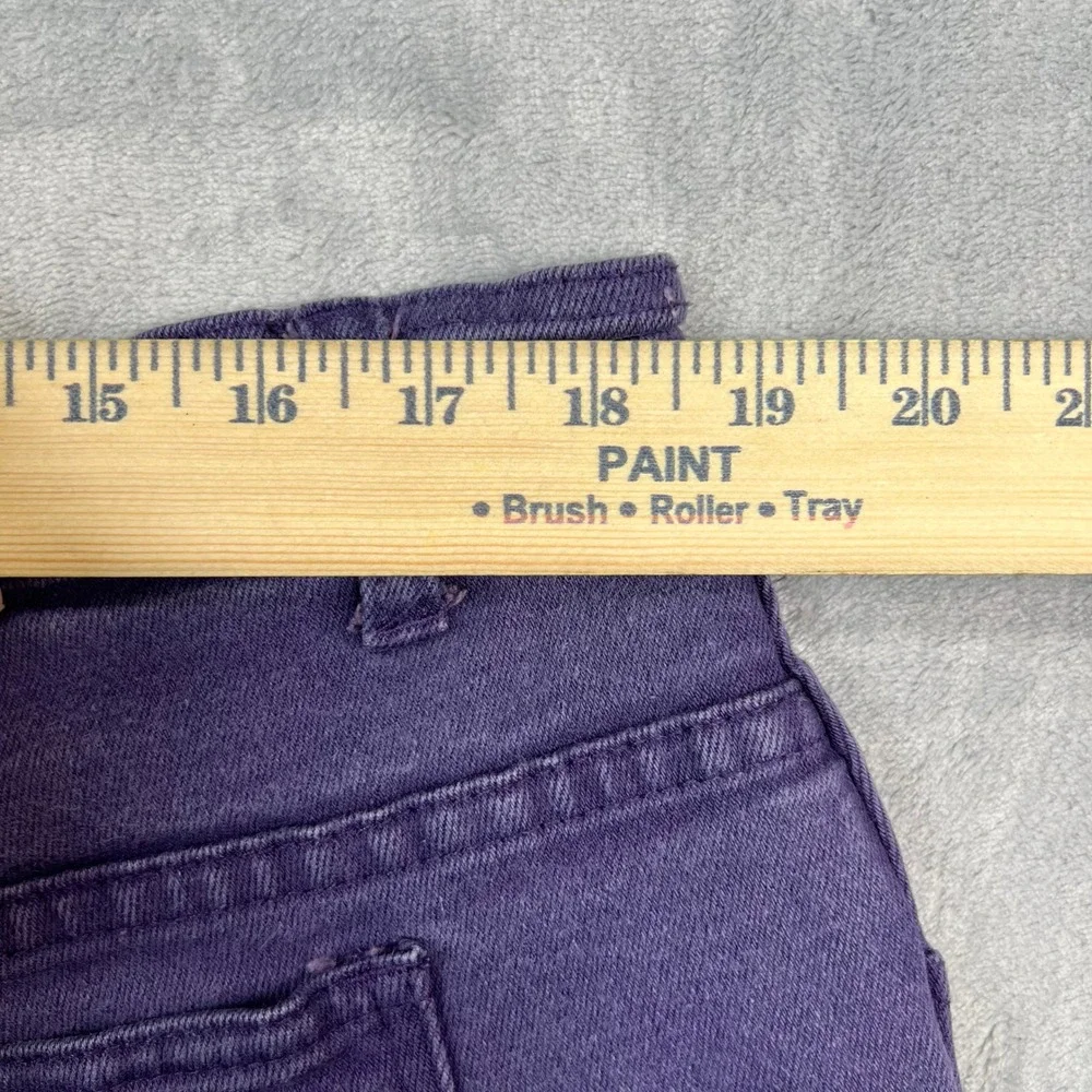 Denim & Co Jeans Women 22 Purple High Rise Tapered Leg Stretch Cotton